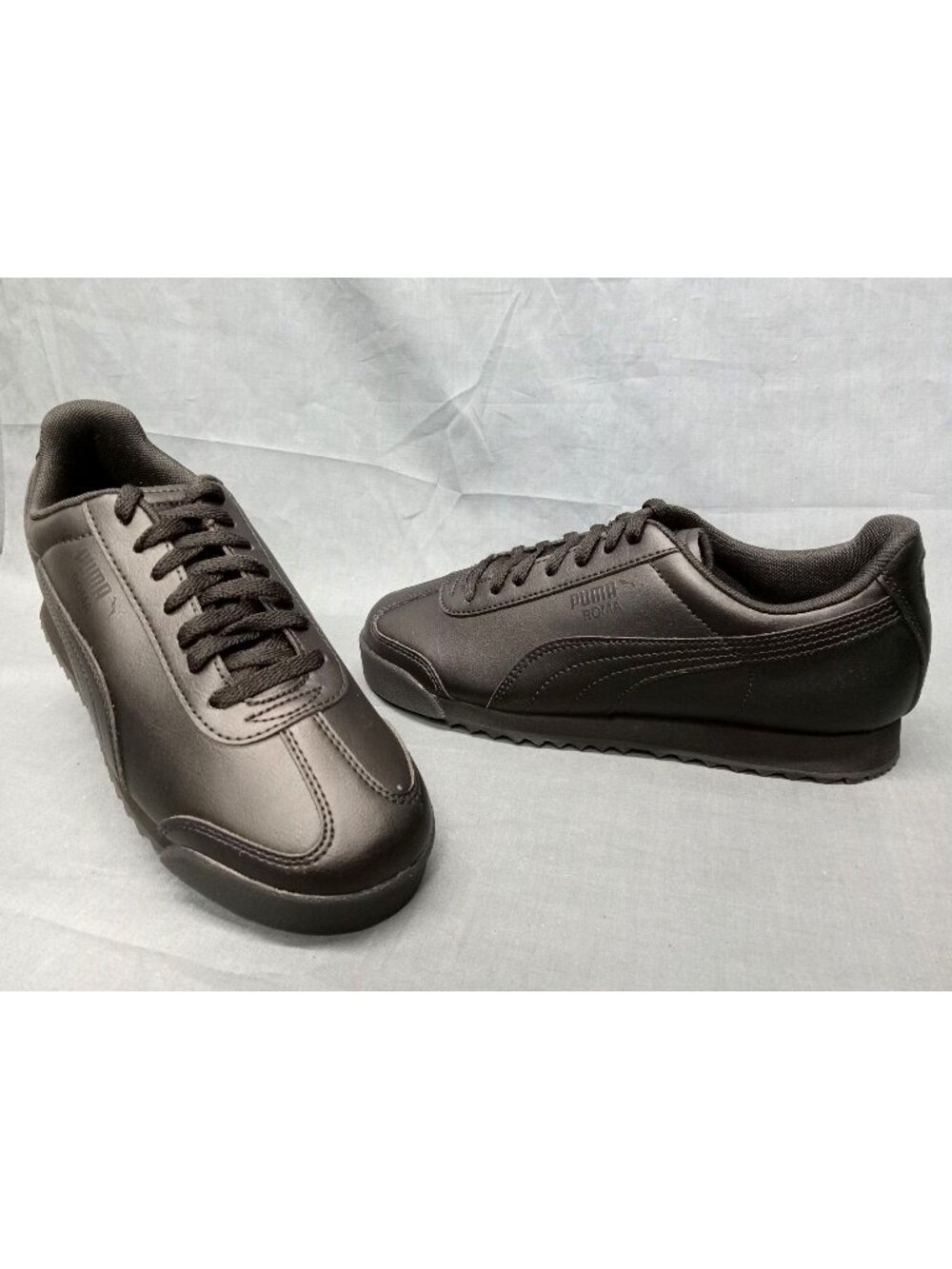 Puma Roma Basic Jr (GS) Sneakers Black-Black Boys Size 5.5 NEW NO BOX!